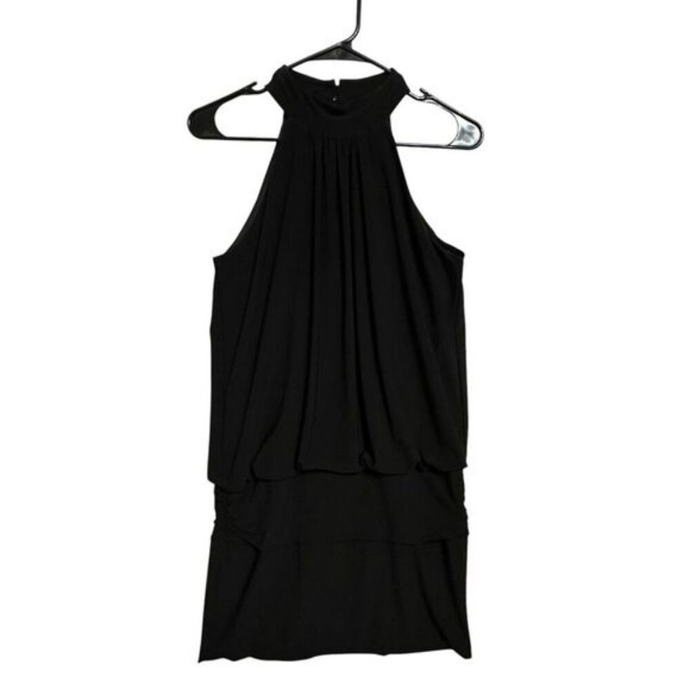 B. Smart Womens Black‎ High Neck Halter Mini Dress Size 5/6